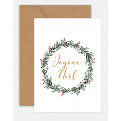 Carte Couronne de Noël