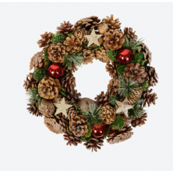 Couronne marron et rouge