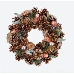 Couronne marron et rose