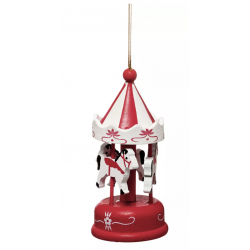 Suspension carrousel en bois